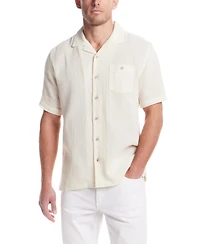 Weatherproof Vintage Men's Airtex Regular-Fit Textured Button-Down Camp Shirt