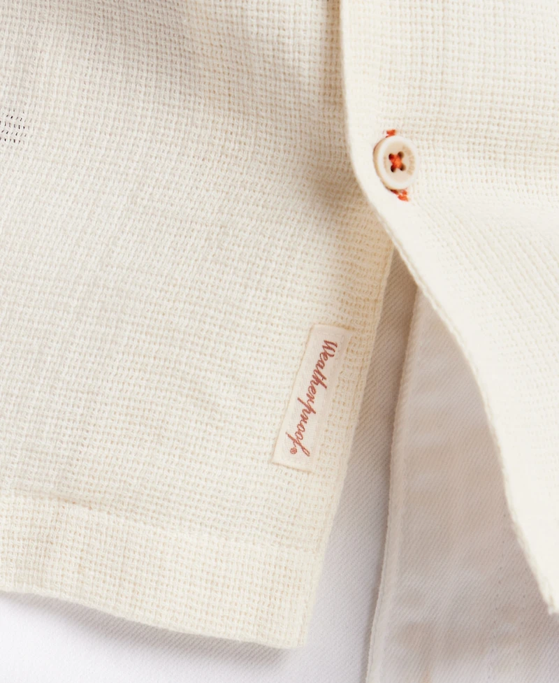 Weatherproof Vintage Men's Airtex Regular-Fit Textured Button-Down Camp Shirt