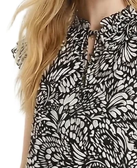 Ny Collection Women's Flutter-Sleeve Flounced Dress