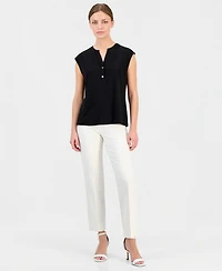 Anne Klein Essentials Petite Short-Sleeve Top