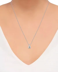 Gia Certified Diamond Solitaire 18" Pendant Necklace (1 1/2 ct. t.w.) in 14K White Gold