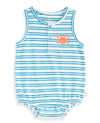 First Impressions Baby Boys' 0M-24M Crab Henley Cotton Sunsuit, Macy's Exclusive