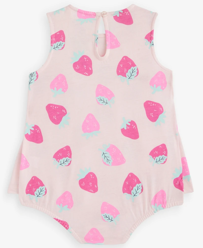 First Impressions Baby Girls' 0M-24M Strawberry-Print Sunsuit, Macy's Exclusive