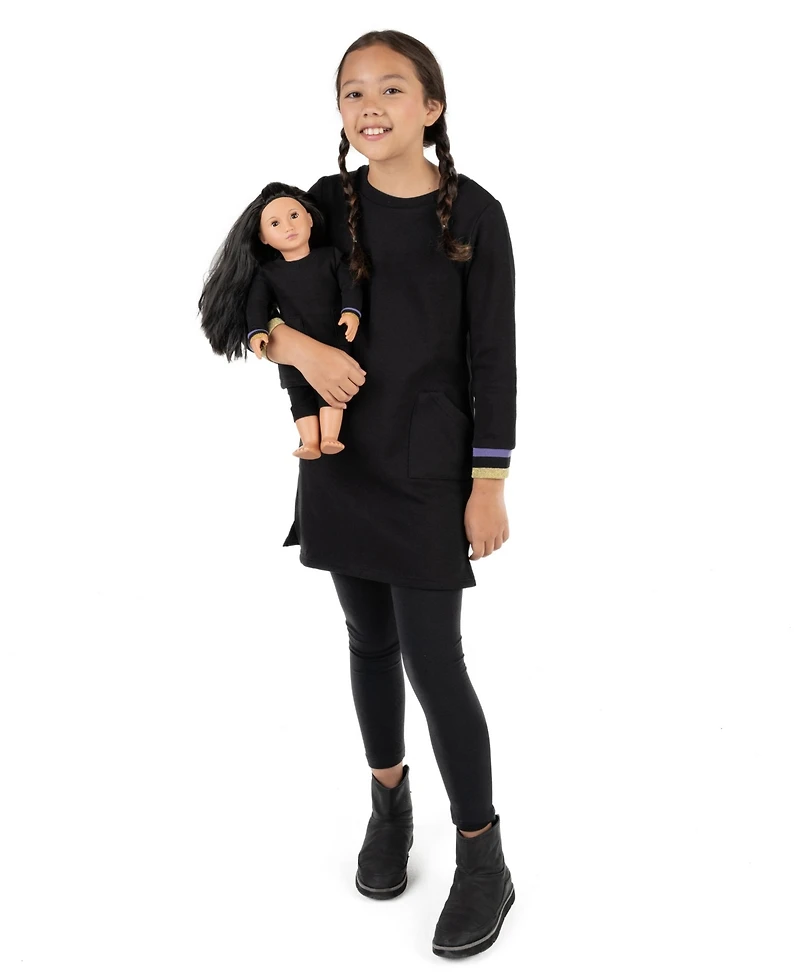 Leveret Toddler Girls Matching Doll Long Sleeve Tunic Sweatshirt Dress