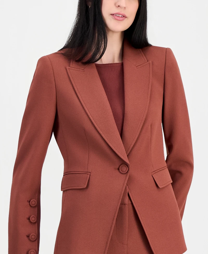 Tahari Asl Women's One-Button Peak-Lapel Blazer