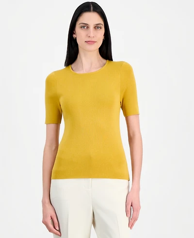 Tahari Asl Women's Short-Sleeve Sweater T-Shirt