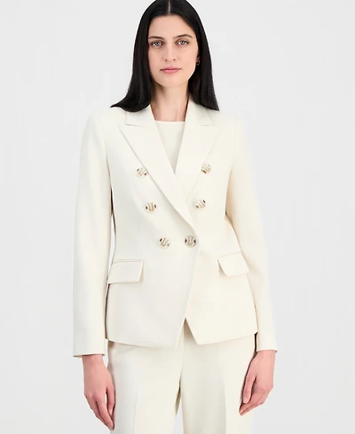 Tahari Asl Women's Crepe Double-Breasted Jacket