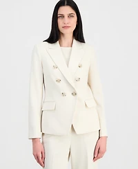 Tahari Asl Women's Crepe Double-Breasted Jacket