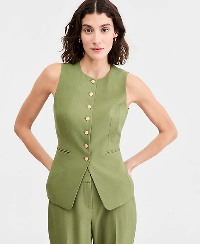 Tahari Asl Women's Crewneck Vest