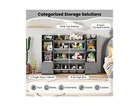 Slickblue Large Kids Storage Organizer with 8 Bins and Bookshelf