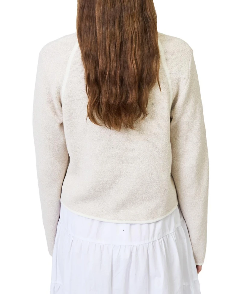 Central Park West Women's Celeste Tweed Yarn Zip Up