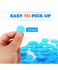 Gse Games & Sports Expert 500 Pieces of 3/4-inch Plastic Transparent Bingo Chips for Game Party