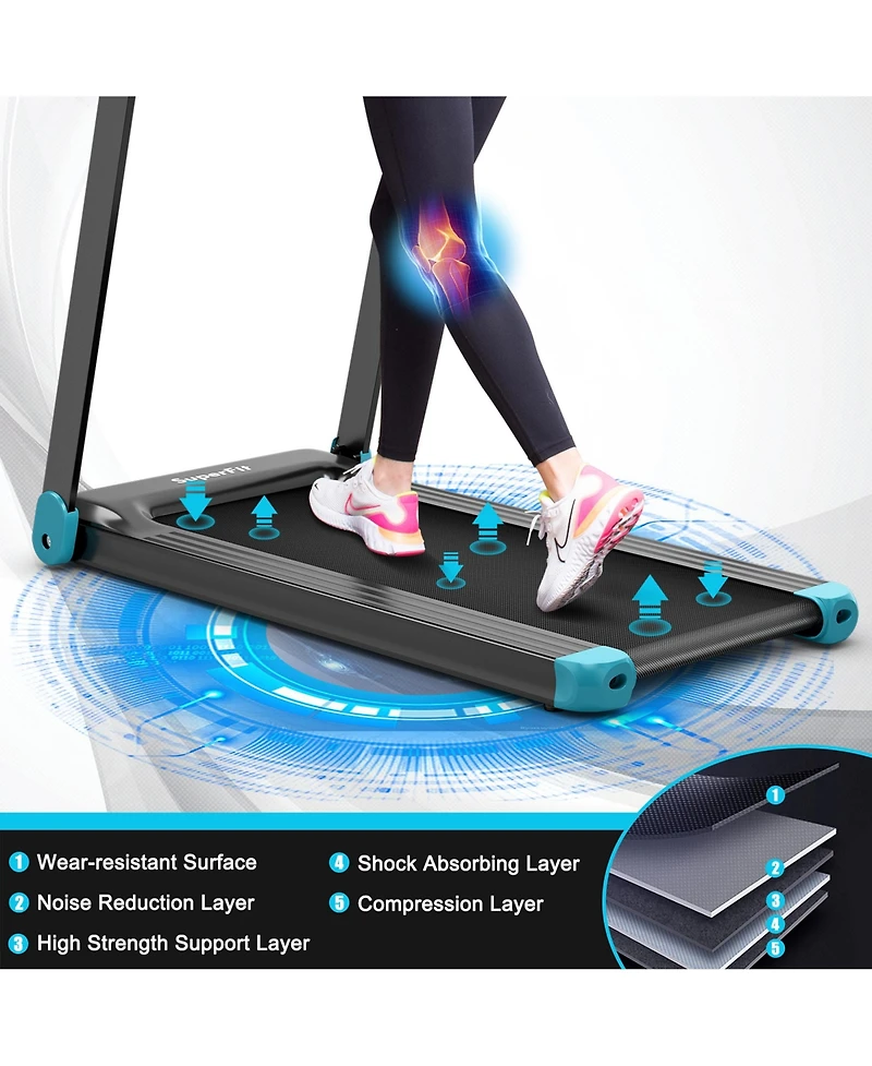 Gymax Electric Folding Treadmill Portable Cardio Running Machine w/ App Control