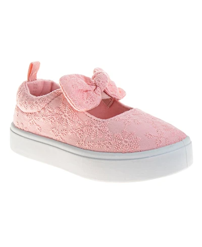 Laura Ashley Little Girls Mj Style Sneakers Classic, Comfortable, and Easy Slip On Shoes (Toddler 5-10)
