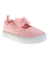 Laura Ashley Little Girls Mj Style Sneakers Classic, Comfortable, and Easy Slip On Shoes (Toddler 5-10)