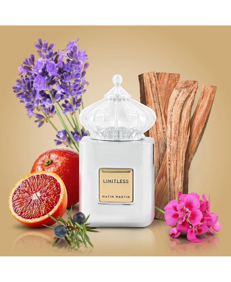 Matin Martin Limitless - Woody Aromatic Perfume for Men - Men Perfume with Cedar, Vetiver Notes - Long-Lasting Men's Fragrances - Travel Size