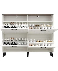 gaomon Double Shoe Cabinet Durable Storage Solution for Home Organization Compact and Stylish Design Perfect for Entryway or Bedroom
