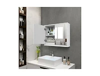 Slickblue Bathroom Mirrored Medicine Cabinet, 2-Door Wall Mount