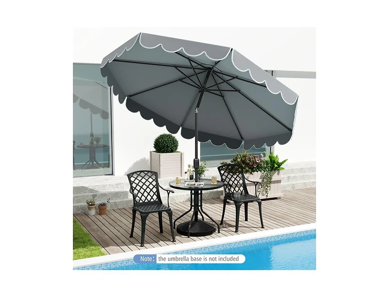 10 Ft Outdoor Market Umbrella with Crank and Tilt