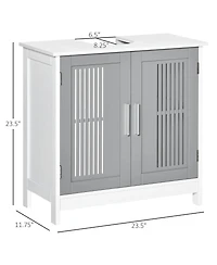 Sillysis 23.5 Inch Bathroom Sink Cabinet with Adjustable Shelf, Water-Resistant Under Storage for Small Spaces