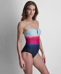 Dkny Women's Shirred One-Piece Swimsuit