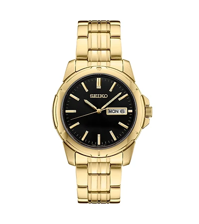 Seiko Men's Gold Stainless Steel Dial Bracelet Watch, 39.6mm