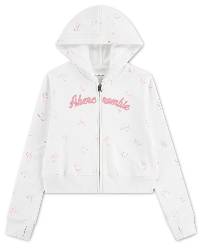 Abercrombie kids Girls' Full-Zip Printed Hoodie