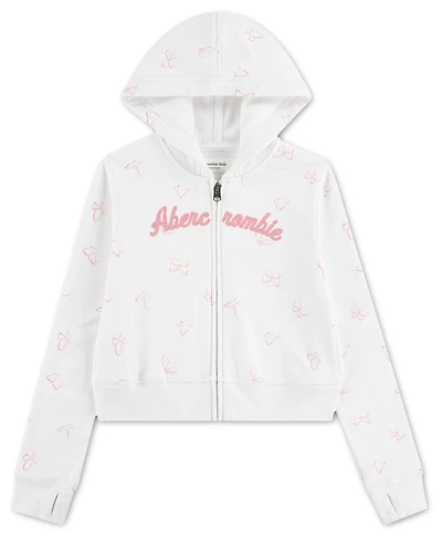 Abercrombie kids Girls' Full-Zip Printed Hoodie