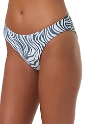 O'Neill Women's Margo Abstract Comber Mid-Rise Bikini Bottom