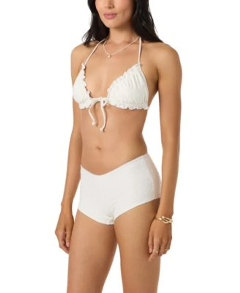 Oneill Womens V Neck Tie Front Bikini Top Shorts