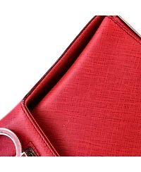 Pre-Owned Salvatore Ferragamo East West Trifolio Shoulder Bag Leather