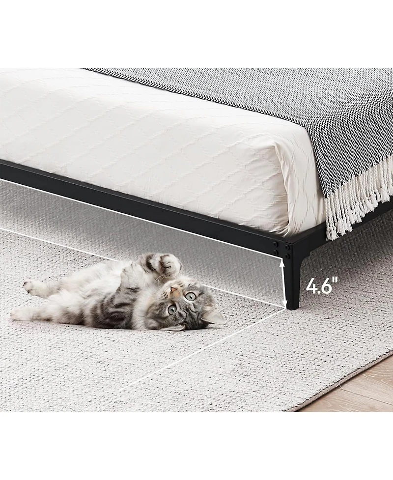 gaomon 6 Inch Queen Bed Frame Low Profile Metal Platform Heavy Duty Steel Slat Easy Assembly No Box Spring Noise Free