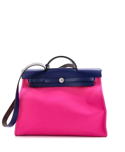 Pre-Owned HERMES 39 Herbag Zip Leather and Toile