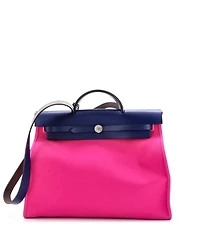 Pre-Owned HERMES 39 Herbag Zip Leather and Toile