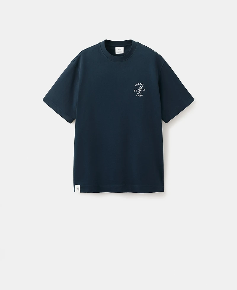 Mango Men's Heavyweight Graphic Embroidered T-Shirt