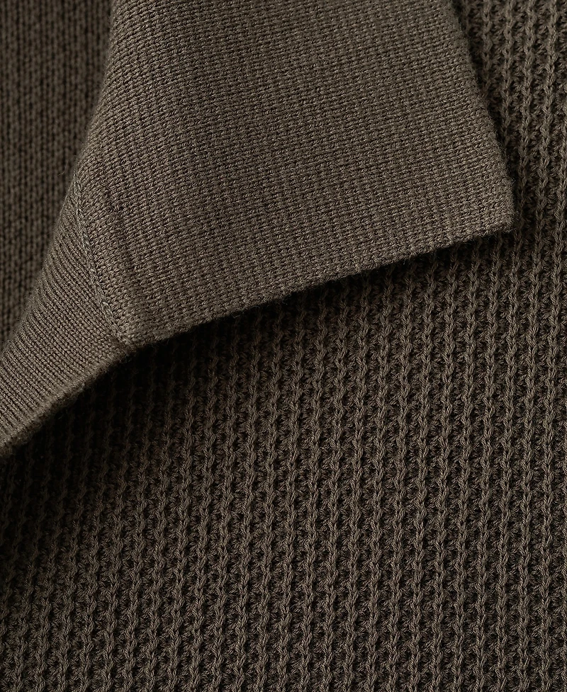 Mango Men's Cotton Knitted Structure Polo Shirt