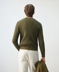 Mango Men's Fine Knit Microstructure Sweater