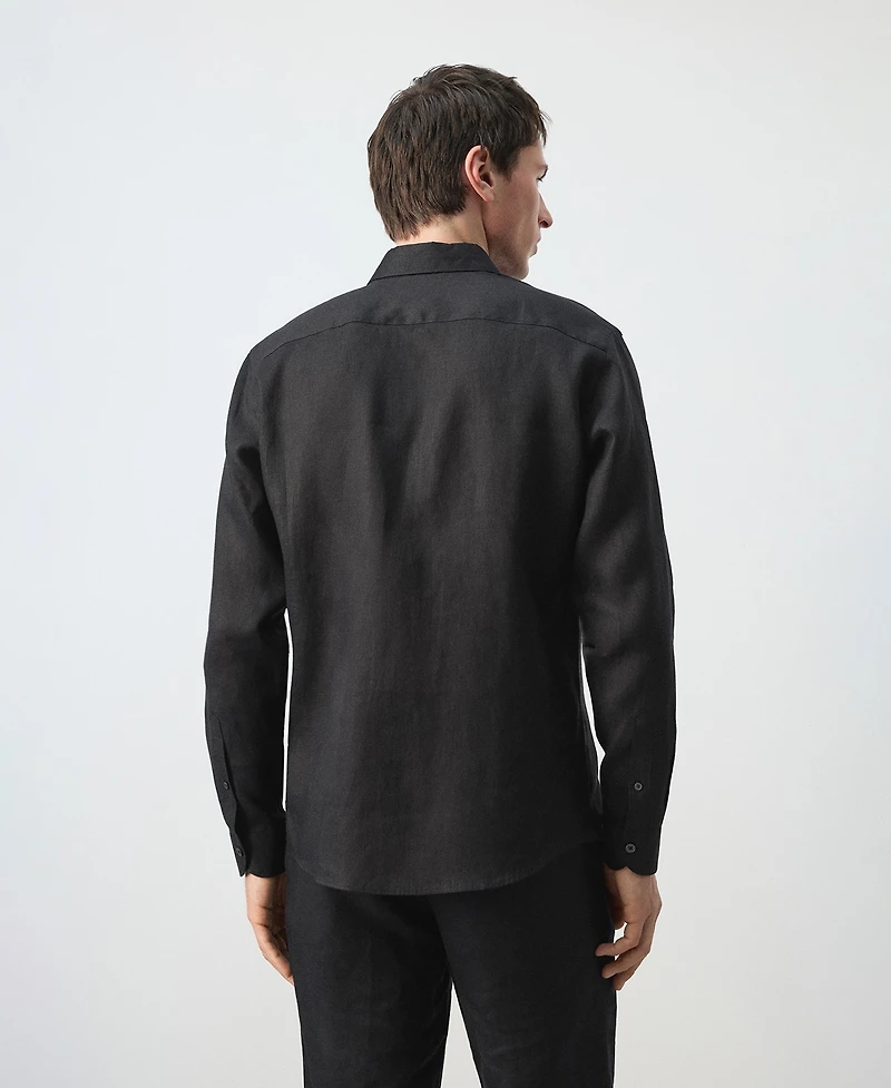 Mango Men's Regular-Fit Linen Shirt
