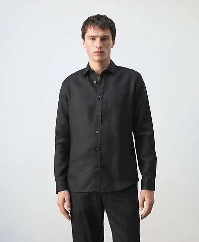 Mango Men's Regular-Fit Linen Shirt
