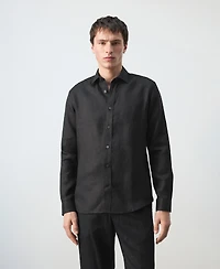 Mango Men's Regular-Fit Linen Shirt