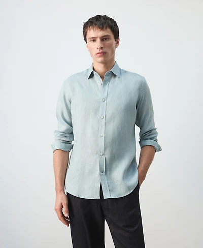Mango Men's Regular-Fit Linen Shirt