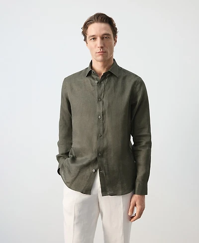 Mango Men's Regular-Fit Linen Shirt