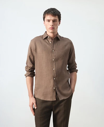 Mango Men's Regular-Fit Linen Shirt