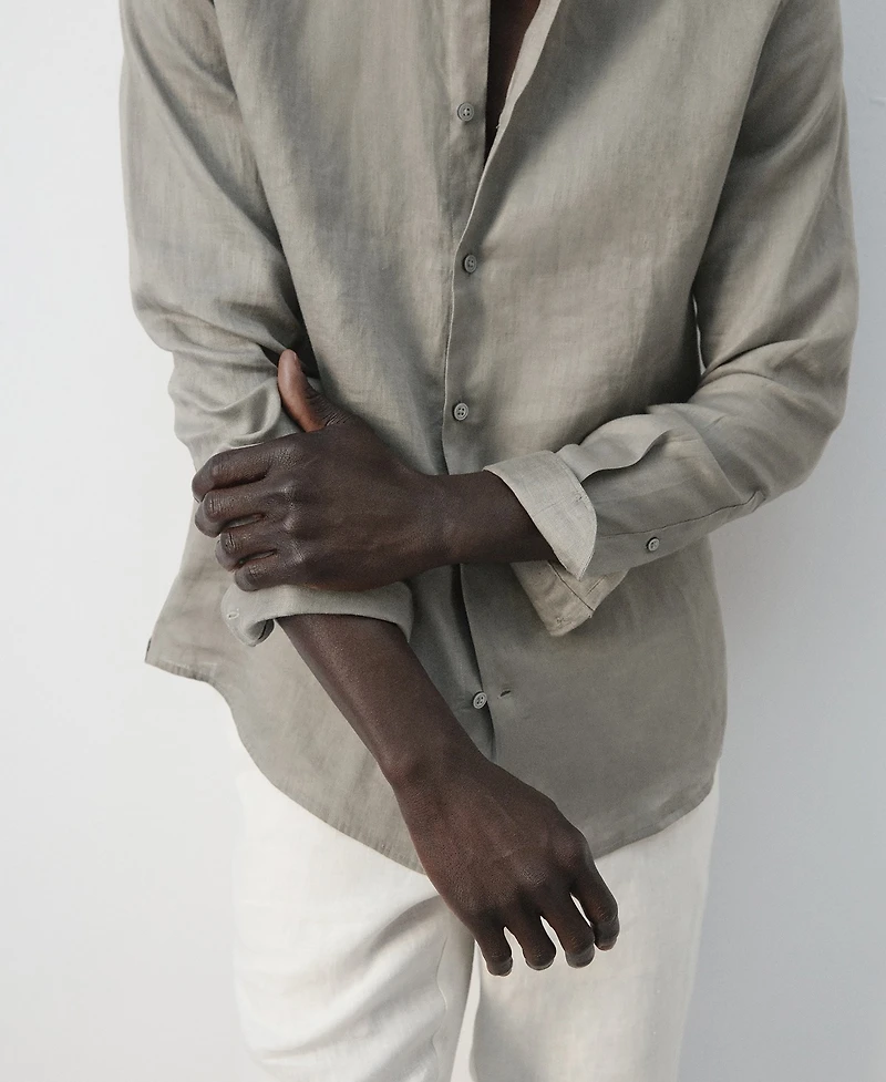 Mango Men's Linen Slim-Fit Shirt