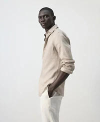 Mango Men's Linen Slim-Fit Shirt