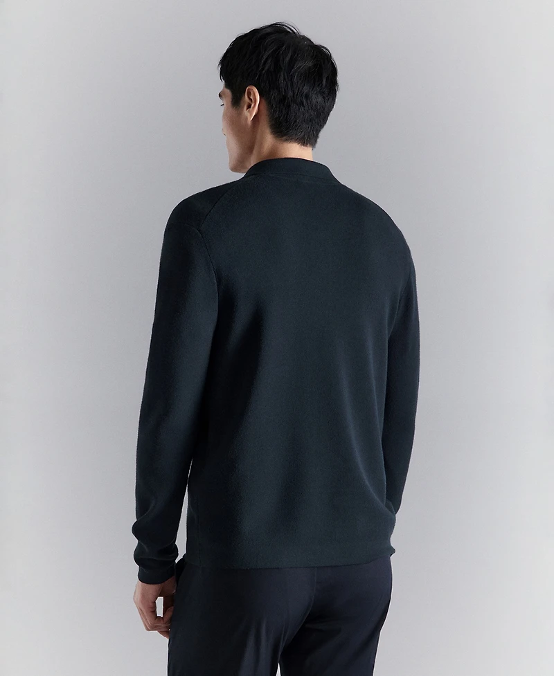 Mango Men's Fine Knit Comfort Stretch Cardigan Sweater