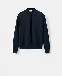 Mango Men's Comfort Stretch Knit Cardigan Sweater