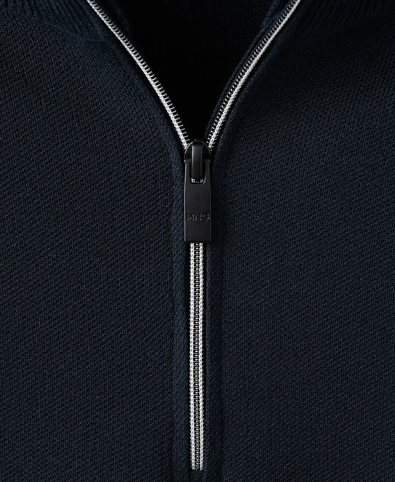 Mango Men's Comfort Stretch Zip-Up Sweater