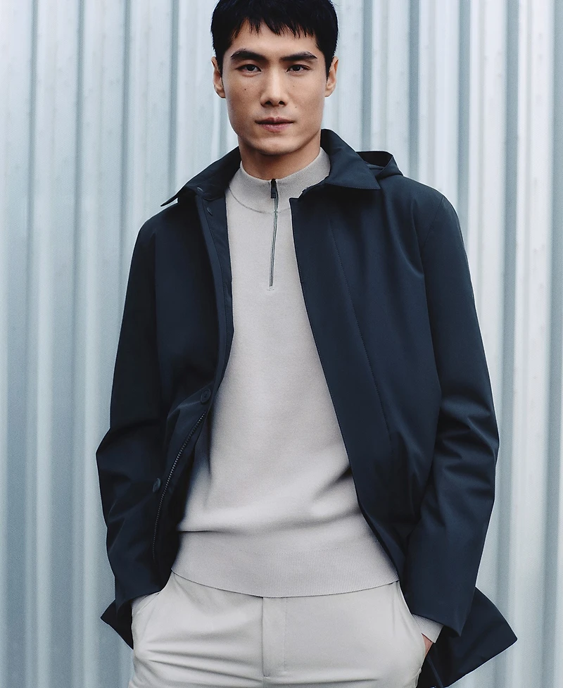 Mango Men's Comfort Stretch Zip-Up Sweater