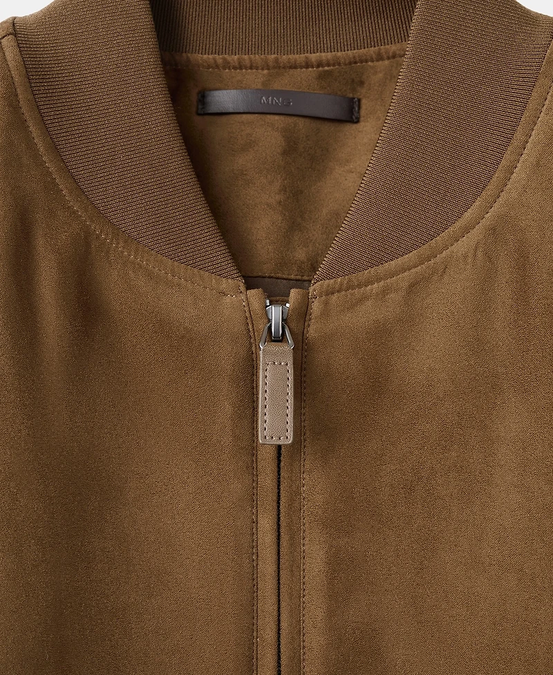 Mango Men's Suede-Effect Bomber Jacket